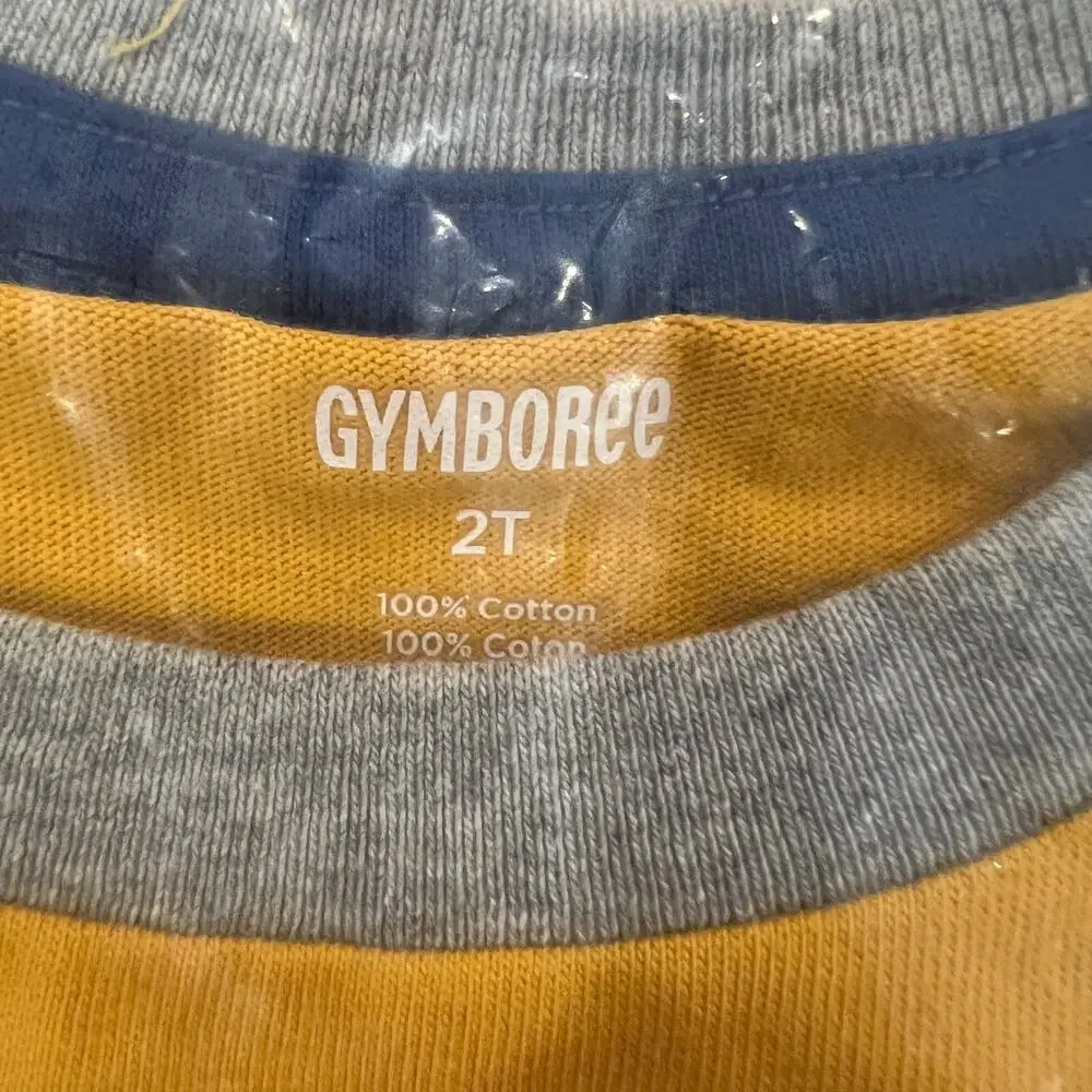 NWT Gymboree Boys Blue & Gold W/Embroidered Soccer Ball Top